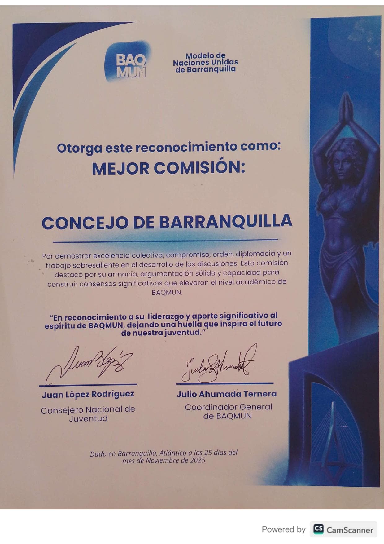 BAQMUN - Mejor Comisión