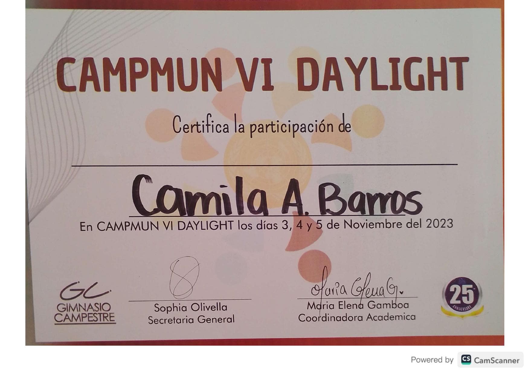 CAMPMUN VI Daylight